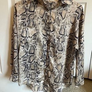 Express snakeskin silk blouse